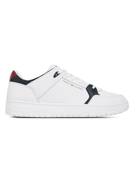 Tommy Hilfiger Basket Core Lite LTH Shoes White Blue Men TOMMY HILFIGER | Sneakers | FM0FM05518-YBS